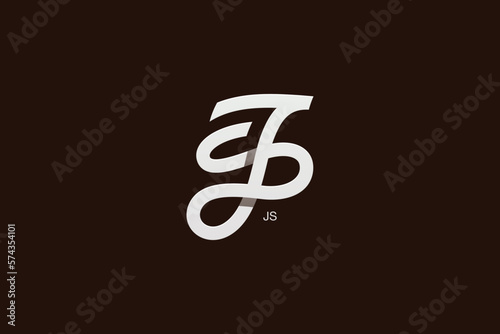 Letter J and S Monogram Logo Design Vector