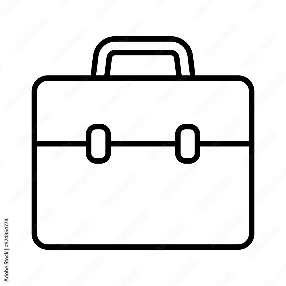 Business bag icon, briefcase vector icon. Suitcase, portfolio symbol, linear style pictogram isolated on white. Business bag icon, briefcase vector icon. Suitcase, portfolio symbol, linear style pictogram isolated on white.