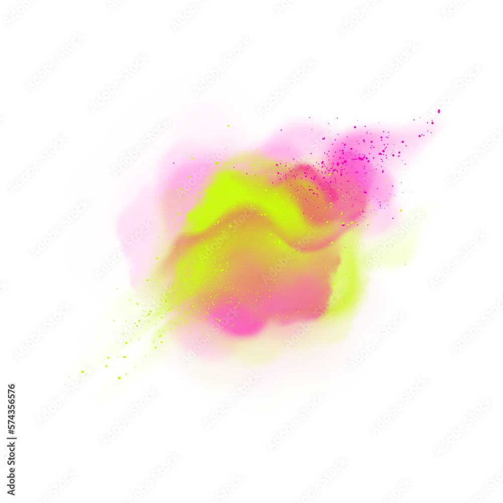 Water Color smoke Splash for graphic design use with transparent background
