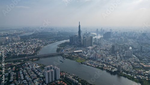 Landmark81-Saigon-Vietnam Ho Chi Minh City at Light and Dark- Drone Shots-Sky shots- Sky pictures