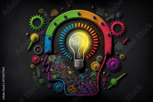Collage for Education Science Learning Math Social Studies Study Art. Light up your ideas - Foster advancement -  generative ai