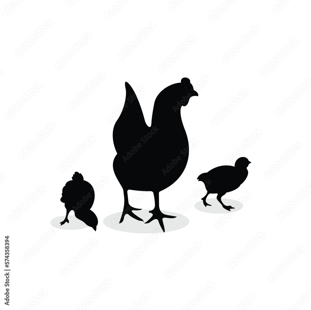 chicken silhouette chicken silhouette