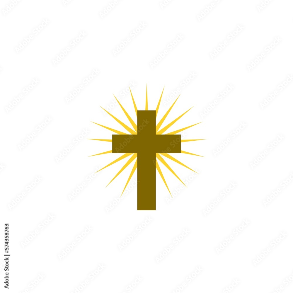 Religious cross on white background. Religious cross on white background.