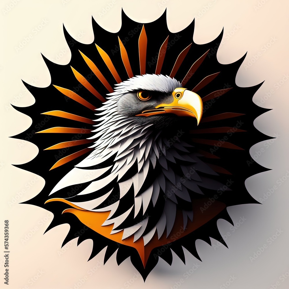 Fototapeta premium Logotype head of a eagle