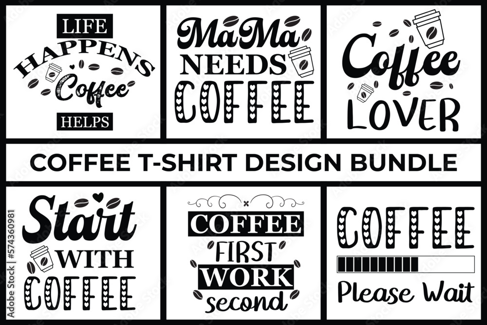 Coffee Lover T-shirt Design Bundle