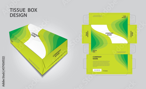Tissue box packaging design on geometric background, box mockup, 3d box, Can be use place your text and logos and ready to go for print, Product design, Label design, Packaging design template vector