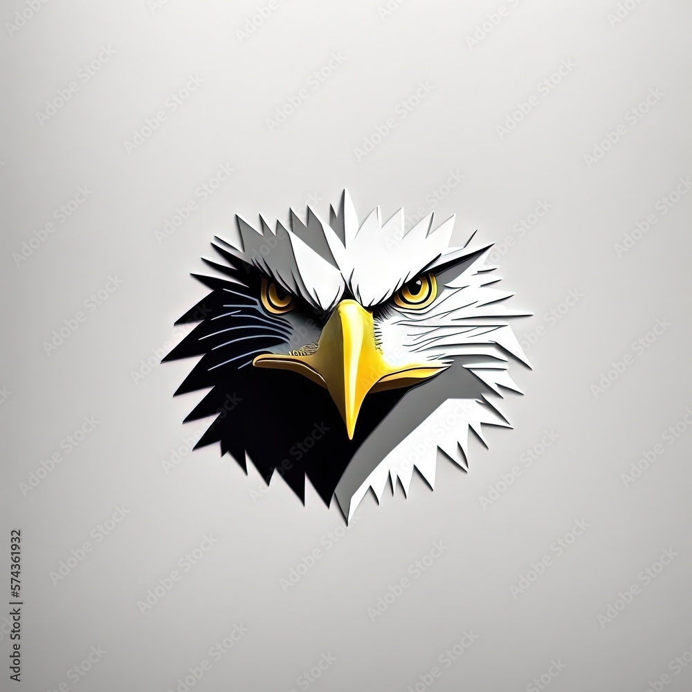 Fototapeta premium Logotype head of a eagle