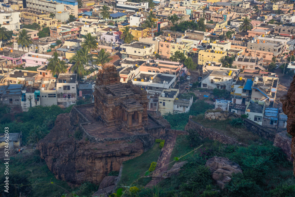 Malegitti Shivalaya temple on top of hillock which was built by the Chalukyas