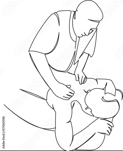 massage therapist giving a girl a massage