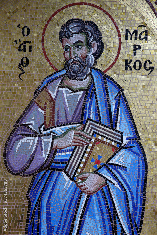 Fototapeta premium Kykkos monastery, Cyprus. St Mark mosaic.