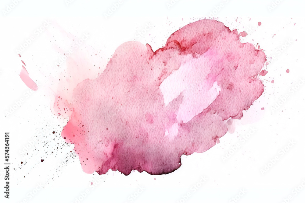 An Illustration of a Fun, Expressive Light Pink Watercolor Paint Mark With an Explosion of Color, Movement and Artistic Flair, generative ai