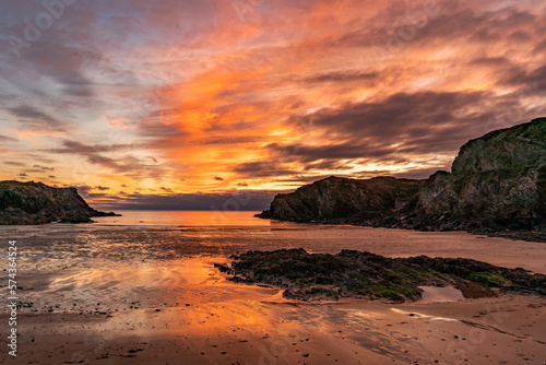 sunset at south stack lighthouse isle of Anglesey