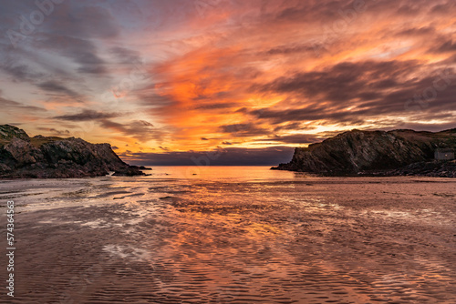 sunset at south stack lighthouse isle of Anglesey