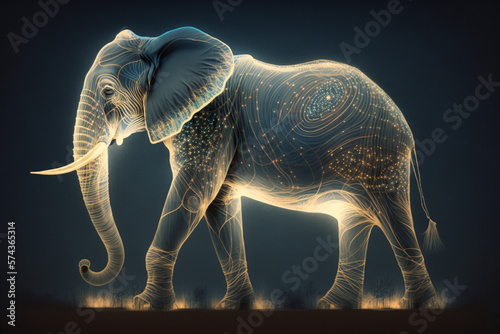 illustration of an elephant © devee
