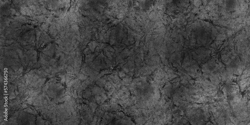 Textured background of old raw cement or black plaster wall with stains and cracks
