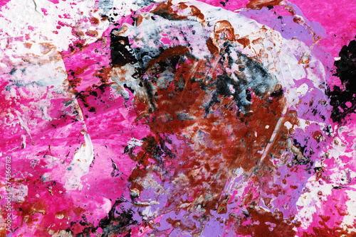 Hand drawn abstract multicolored acrylic texture. Colourful background.