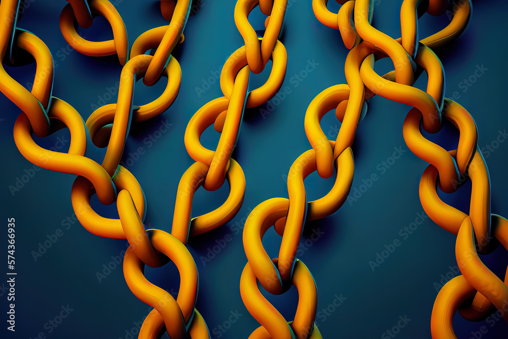 Obraz premium vertical yellow chain. Generative Ai
