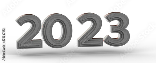Year as Number - Typography design of 2023 with welcome 2023 concept design.