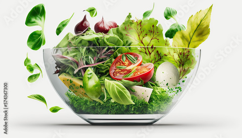 fresh green salad , generative artificial intelligence