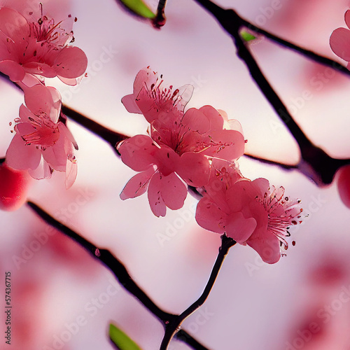 Seamless floral background. Ai Generated