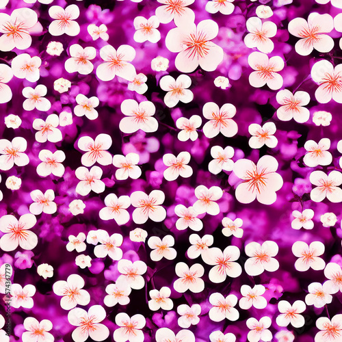 Seamless floral background. Ai Generated