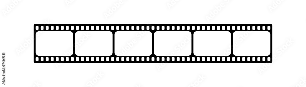 A piece of film. Multimedia, film, cartoon, series, chronology of events, sequence, frame, 35 mm, retro, vintage, edit, mount, cut the tape. multimedia concept. Vector illustration