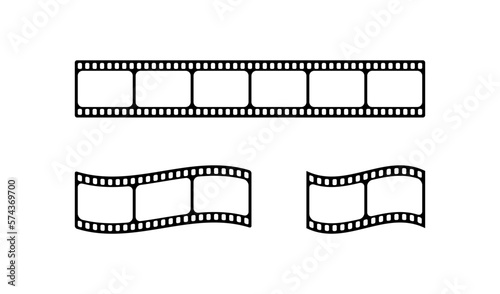 film strip illustration. Processing, editing, reel, video, director, entertainment, graphics, frame, retro style, genre, leisure, recreation, actors,special effects. media concept. vector illustration