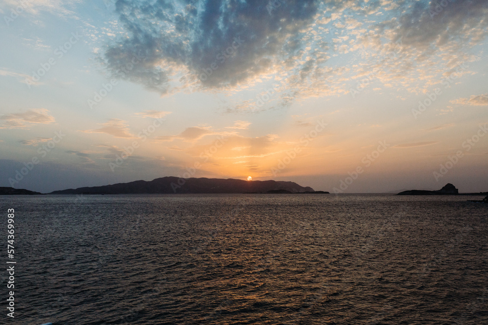 Sunrise on Milos Island in Greece