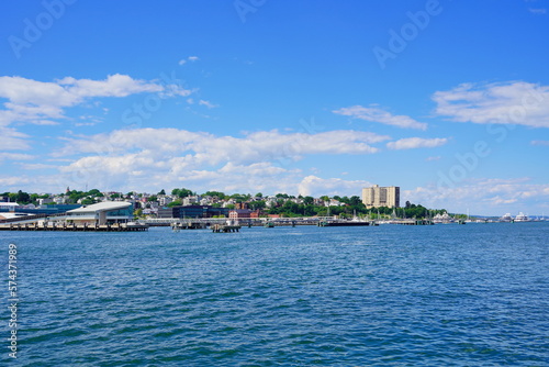 Landscape of Portland harbor, fore river, and Casco Bay and islands, Portland, Maine © Feng
