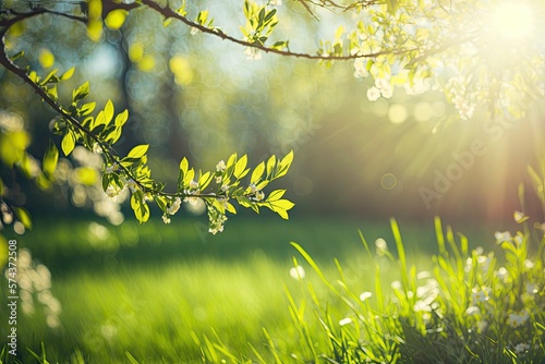Green Meadow Summer Blurred...