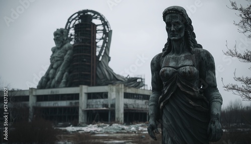 State of Chernobyl After Nuclear Disaster Generated by AI