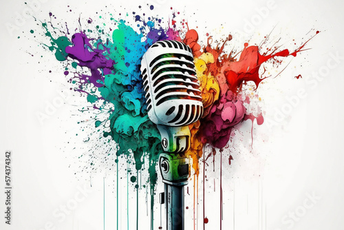 microphone color decoration