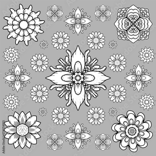 seamless pattern with flowers