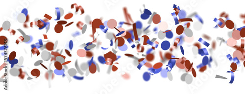 Fototapeta Naklejka Na Ścianę i Meble -  Confetti -  Red Blue White Confetti Confetti Overlay