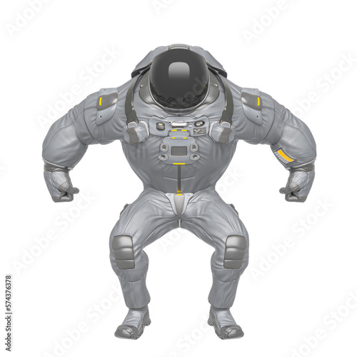 astronaut cartoon is standing up