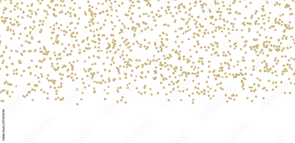 Golden serpentine confetti on transparent background. luxury isolated