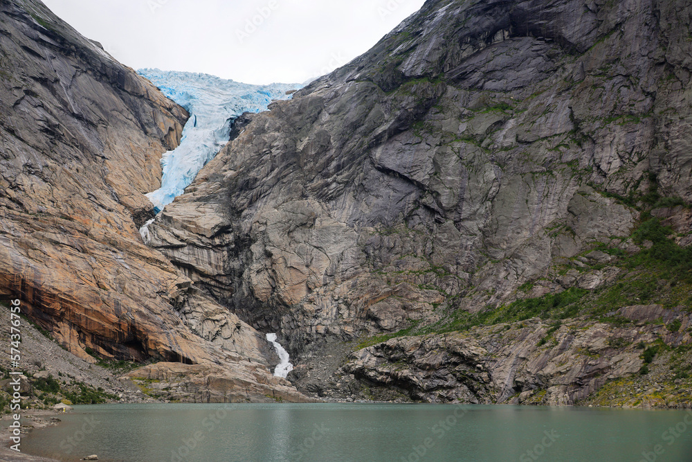 At the Glacier Briksdal in Norway, Scandinavia, Europe