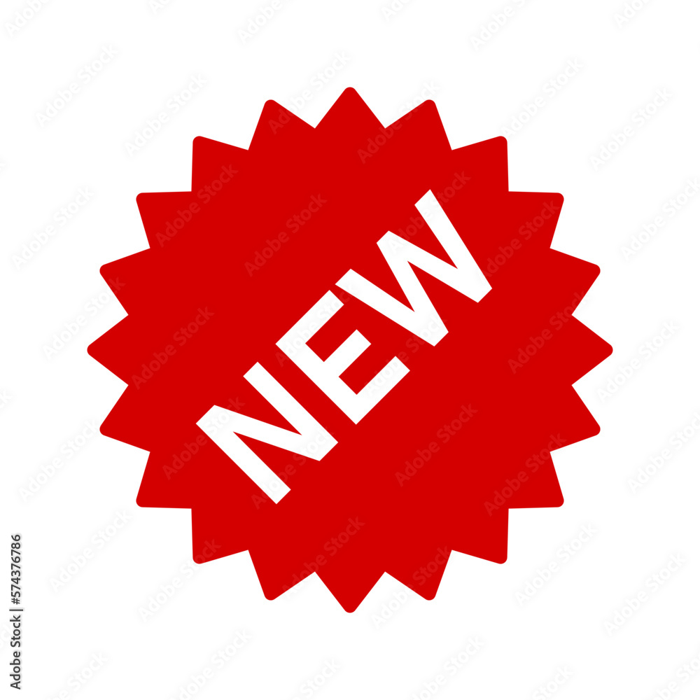 Basic New Product or New Feature Sticker or Adhesive Badge Symbol Sign Icon. Vector Image. Basic New Product or New Feature Sticker or Adhesive Badge Symbol Sign Icon. Vector Image.