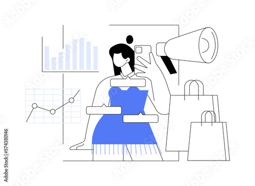 Fashion blog abstract concept vector illustration.
