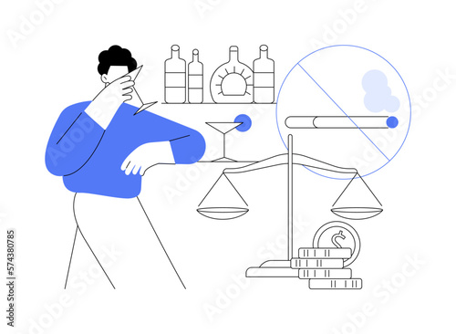 Smoke free zone abstract concept vector illustration.
