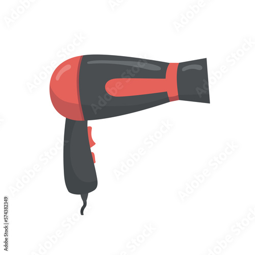 Hair dryer isolated on white background. Hair care tools. Vector stock