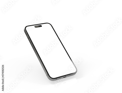 3d render illustration hand holding the white smartphone