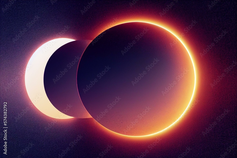 An illustration of a lunar eclipse, a new moon, a black moon, and a