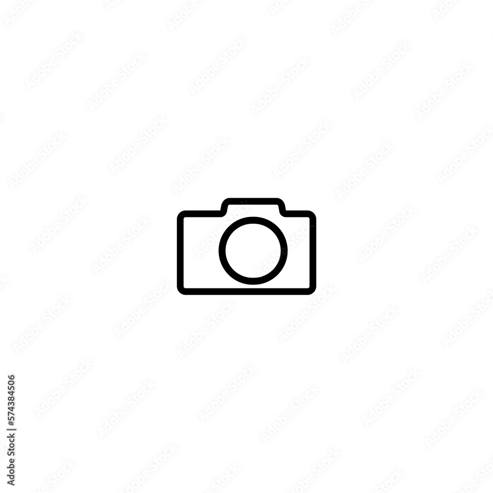 Photo Camera Icon On White Background