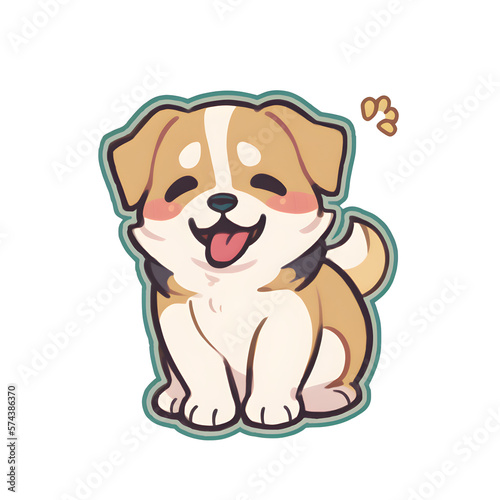 silly cute puppy sticker