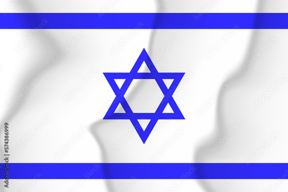 The national flag of israel. Silk flag. Vector illustration in EPS 10 format The national flag of israel. Silk flag. Vector illustration in EPS 10 format