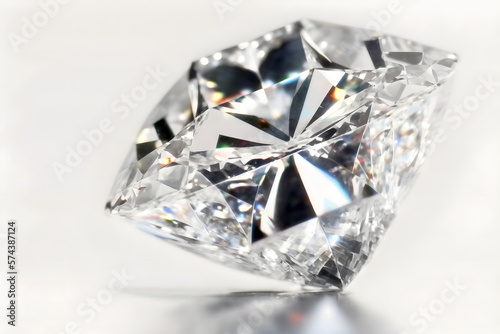 close up diamond on white background