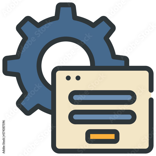 login system admin user cog icon filled outline