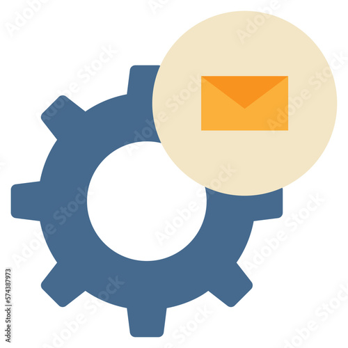 message envelope system communication icon flat style