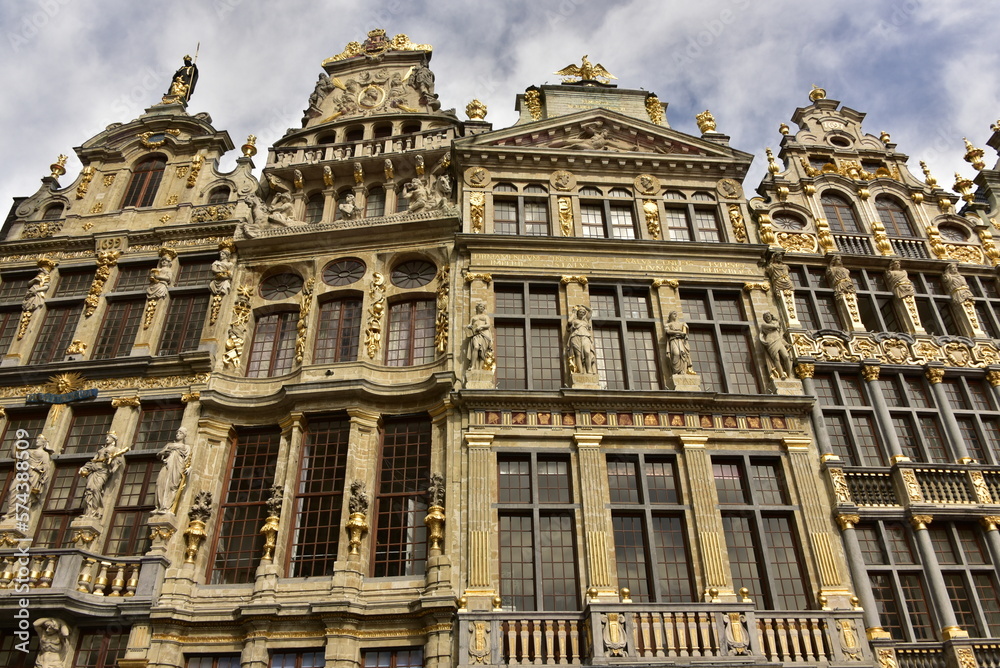 Façades des maisons historiques de corporation à la Grand-Place de Bruxelles 